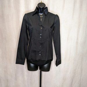 NWT Medium Tuxedo style body suit with sheer bottom